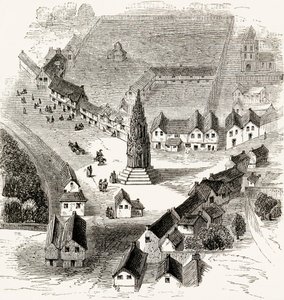 Charing Cross, Londra, nel XVI secolo, c.1865 da English School