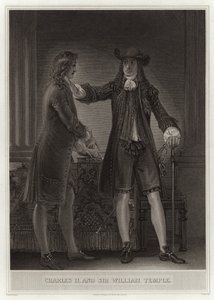 Carlo II e Sir William Temple da English School