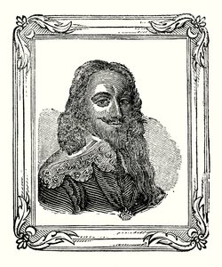 Carlo I nacque nel 1600, incoronato nel 1625 e decapitato nel 1649 (incisione) da English School