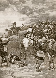 Carlo alla Battaglia di Naseby, illustrazione da Cassells Illustrated History of England da English School
