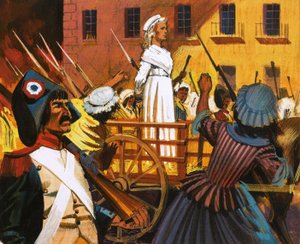 Charlotte Corday sulla strada per la ghigliottina