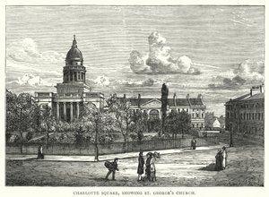 Charlotte Square, con la Chiesa di San Giorgio da English School