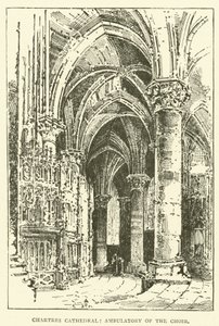 Cattedrale di Chartres, Ambulatorio del coro (incisione)