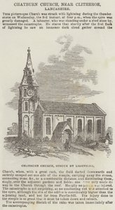 Chiesa di Chatburn, vicino a Clitheroe, Lancashire (incisione) da English School