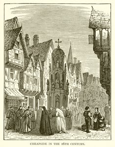 Cheapside nel XVI secolo da English School