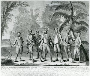 Capi Cherokee della Carolina (c.1730) - Incisione da English School