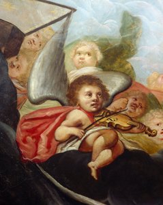 Cherubino che suona una viola (dettaglio)