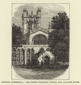 Cattedrale di Chester, transetto nord, torre e sala capitolare da English School
