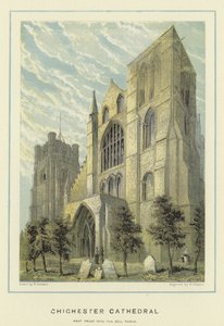 Cattedrale di Chichester, facciata ovest con il campanile da English School
