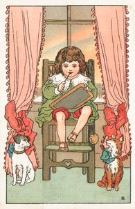 Bambino sul seggiolone da English School