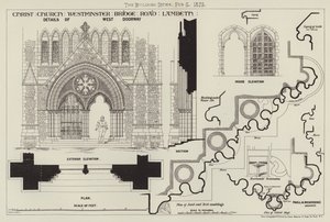 Chiesa di Cristo, Westminster Bridge Road, Lambeth (incisione)