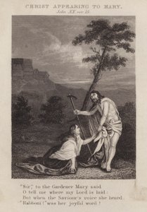 Cristo appare a Maria, Giovanni XX, versetto 15 da English School