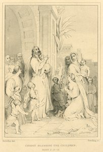 Cristo benedice i bambini, Marco X, 13-16 da English School