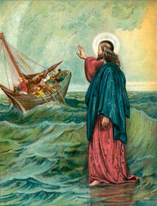 Cristo che cammina sul mare da English School