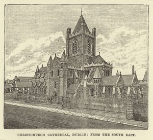 Cattedrale di Christchurch, Dublino, da sud-est da English School
