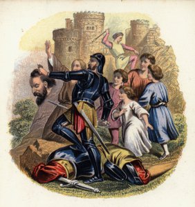 Cristiana e i pellegrini osservano mentre Greatheart uccide Giant Despair, un