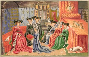 Christine de Pisan presenta le sue opere alla Regina