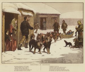Natale in Manitoba (cromolitografia) da English School