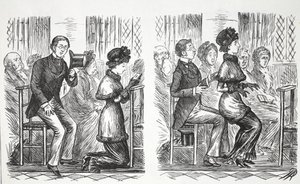 Maniere in chiesa, illustrazione da Punch