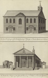 Chiesa di St George, Queen Square, vicino a Holborn e Chiesa di St Paul, Covent Garden da English School