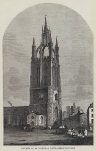 Chiesa di San Nicola, Newcastle-upon-Tyne (incisione) da English School