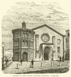 Chiesa dei Fratri Capucini, Cremona (incisione) da English School