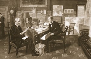 Churchill e Fisher al lavoro: il Primo Lord nella sua stanza all