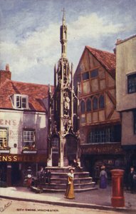 City Cross, Winchester (litografia a colori)