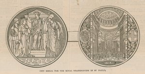 Medaglia della città per il Ringraziamento Reale alla Cattedrale di St Paul, Londra da English School