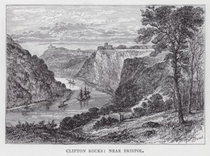 Scogli di Clifton, vicino a Bristol (incisione)