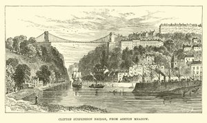 Ponte sospeso di Clifton, da Ashton Meadow
