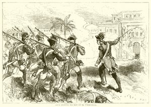 Clive guida i suoi uomini verso Conjeveram (1751) da English School