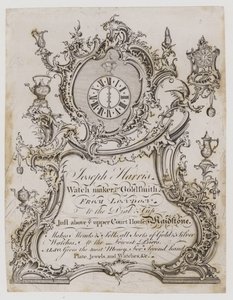 Orologiai, Joseph Harris, biglietto da visita