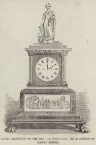 Orologio presentato al Reverendo Dr Goulburn, Preside della Scuola di Rugby da English School