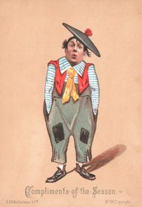 Clown, cartolina di Natale