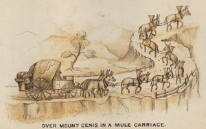 Carrozze e trasporti: Attraverso il Monte Cenis in una carrozza trainata da muli da English School