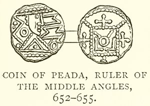 Moneta di Peada, Sovrano degli Angli Centrali, 652-655 da English School