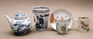 Collezione di porcellane di Liverpool da English School