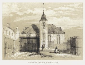 Chiesa del Collegio, vista frontale (incisione) da English School