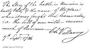 Colonnello Charles Vallancey da English School