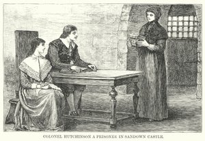 Il colonnello Hutchinson prigioniero nel castello di Sandown da English School