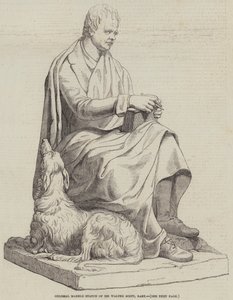 Statua colossale in marmo di Sir Walter Scott, baronetto (incisione) da English School