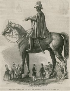 Colossale statua del Duca di Wellington di M C Wyatt da English School