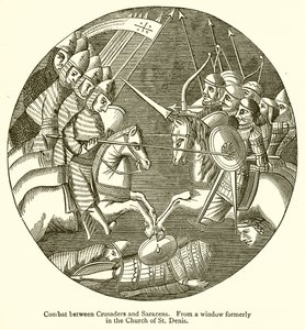 Combattimento tra Crociati e Saraceni da English School