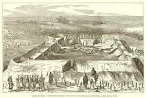 Fortificazioni confederate a nord di Manassas Junction, vicino a Bull Run da English School