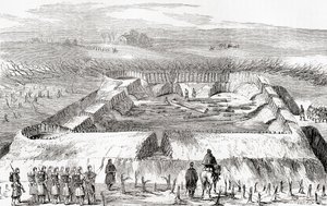 Fortificazioni confederate a nord di Manassas Junction, da Ward and Lock