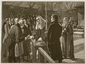 Conferenza tra le Camere del Parlamento, 1835, illustrazione da Cassells Illustrated History of England da English School