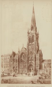 Chiesa Congregazionale, Croydon (incisione) da English School