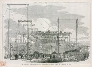 Costruzione del Crystal Palace, Grande Esposizione del 1851 da English School
