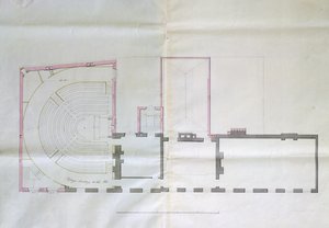 Disegno contrattuale per il primo piano della Royal Institution, 1800 da English School